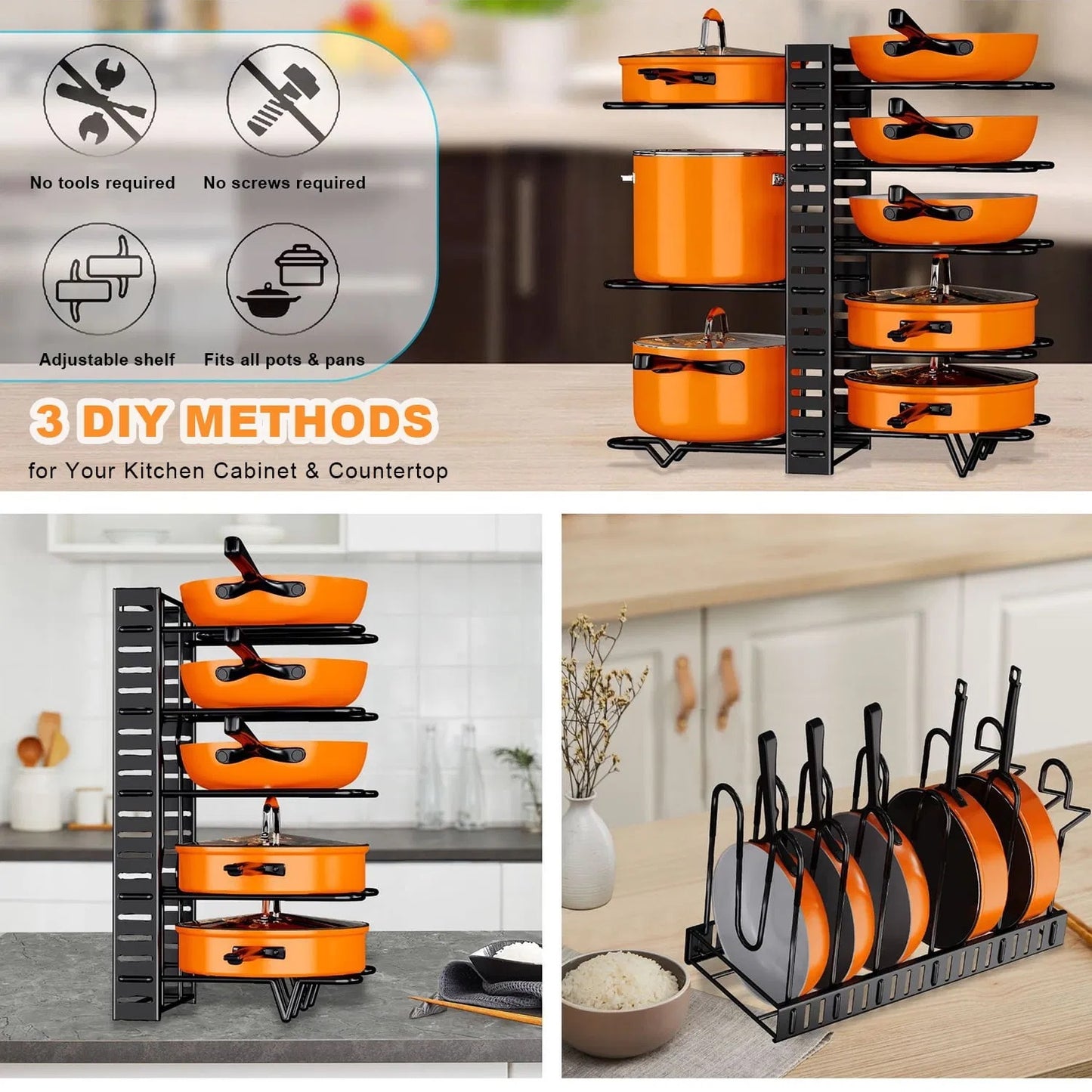 Pot Organizer Rack